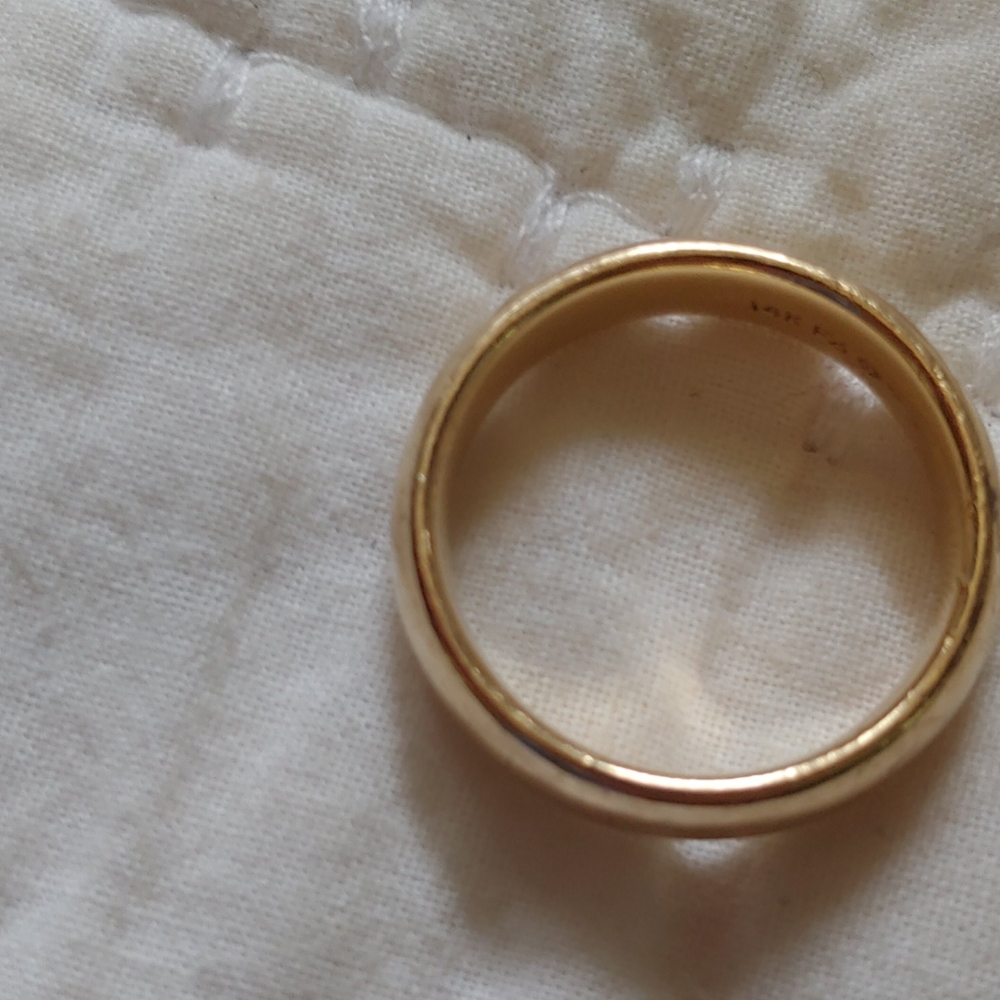 Vintage 14K yellow gold wedding band - Picture 4 of 12
